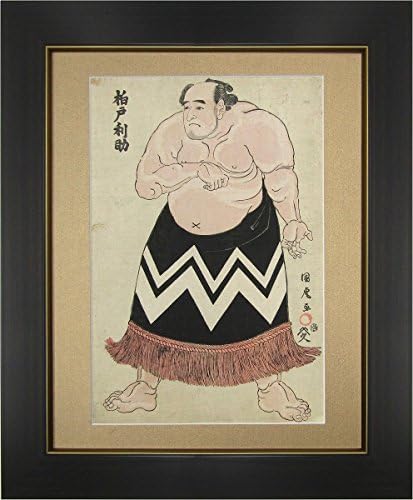 Amazon.co.jp 歌川国虎『大関四代・柏戸利助』木版画 浮世絵 相撲絵【版画・絵画】【B811】 ホーム&キッチン