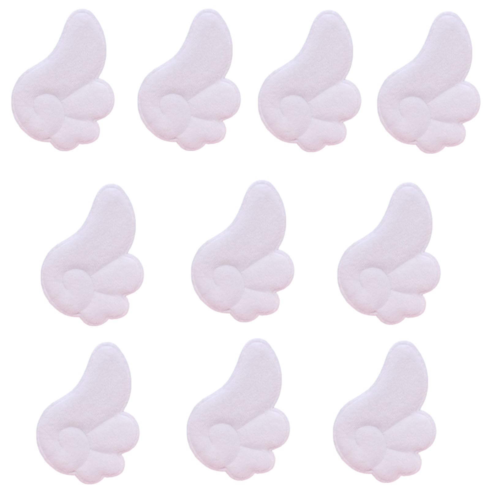 Set of 10 Wing Shaped Appliques Plush Accessories for Soft Furry Fabric for Toy Making and Decorations