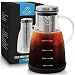 Airtight Cold Brew Coffee Maker with EXTRA-THICK Glass Carafe, Stainless Steel Mesh Filter and Non-Slip Silicone Base - Premium Iced Coffee Maker, Cold Brew Pitcher & Tea Infuser - by Zulay