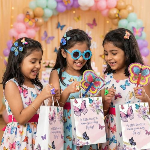 Image of Party Propz Butterfly Return Gift Bag for Birthday - 70 Pcs Gifts Bag with Butterfly Theme Partyfavors, Birthday Return Gifts For Kids, Ring for Girls, Eyeglasses, Keychain