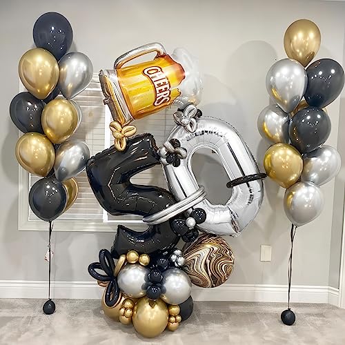 Image of 40 Inch Silver Number Balloons, Helium Mylar Foil Number Balloons for Birthdays, Number 0 Balloon for Party Wedding Bachelorette Birthday Bridal Shower Anniversary Celebration Party Decorations