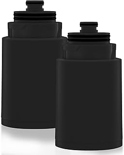 Ryamen Shower Head Filters Replacement ONLY for Dual 10" Filtered Shower Head Combo, Effective Chlorine Removal Rate≥90%, 2-Pack (Black)