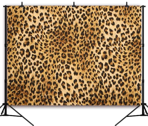 Fondo leopardado 7x5FT vinilo marrón dorado miniatura 2