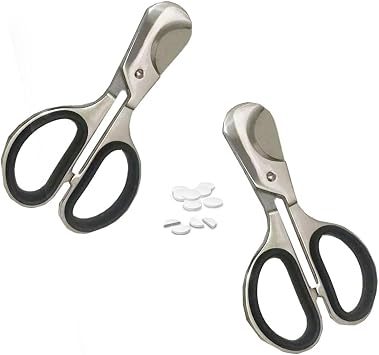 Small pill and large pill cutting scissors, thick pill cutting scissors, stainless steel blade, tablet cutting scissors, free cutting, professional tablet cutter scissors