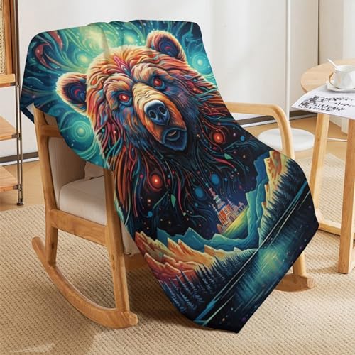 Couverture flannel ours durable pour protéger canapé et fauteuil - 8