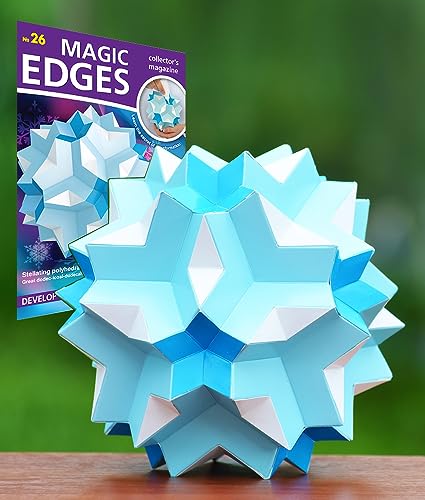 Polyhedra Magic Edges/Snowflake 3D Model. No. 26. 3D Paper Model Kit. We Glue from Paper and Study The Mathematical Structure of Snowflakes