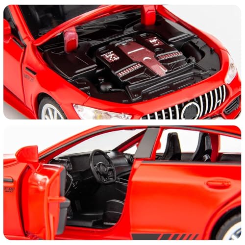 Image of BlackZone 1:32 Compatible for Marceedes AMGG Benz GT63 Toy Car Metal Pull Back Diecast Car with Openable Door and Sound Light, Gifts Toys for Kids【 Red 】