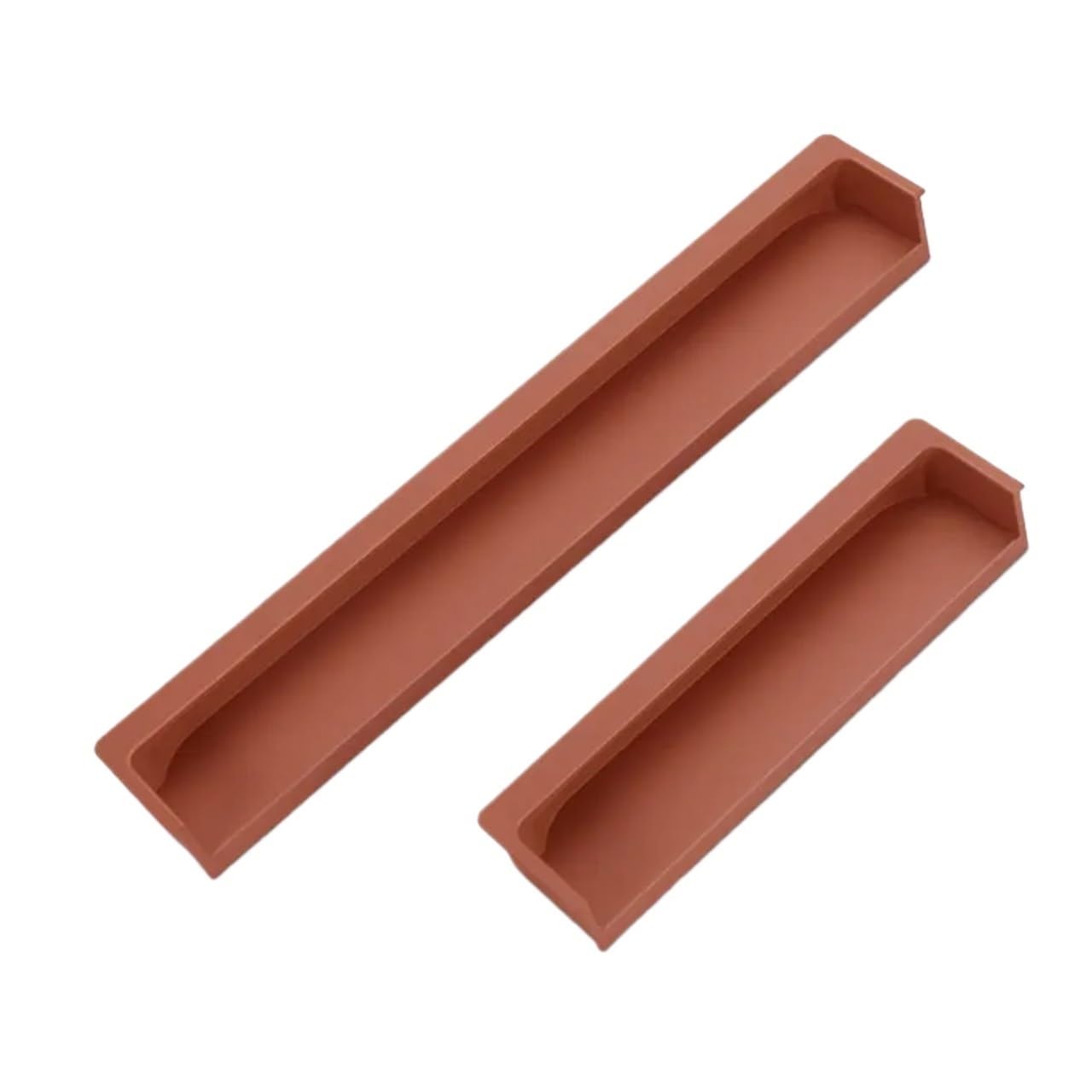 EKalgretrA Recessed Sliding Handles Embedded Hidden Concealed Handles for Cabinets and Drawers Modern Wardrobe Pulls Aluminum Alloy Invisible(Orange red,200mm Length)