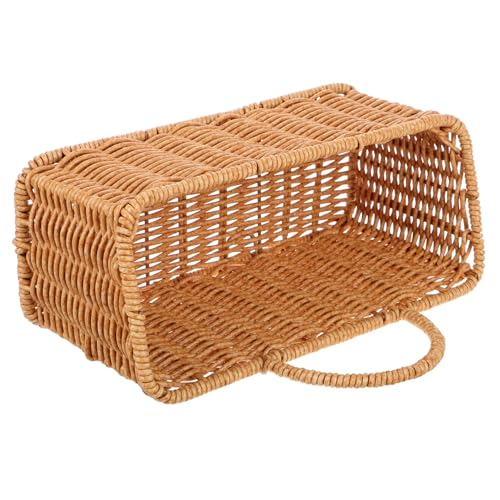 Cabilock Wall Baskets 2 Pack Rattan Hanging Storage Basket Hanging Produce Basket for Kitchen Wall-mounted Rattan Storage Baskets