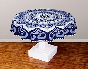 Oasis Home Collection 4 Seater (56 Inches) Printed Round Table Cloth - Pack of 1