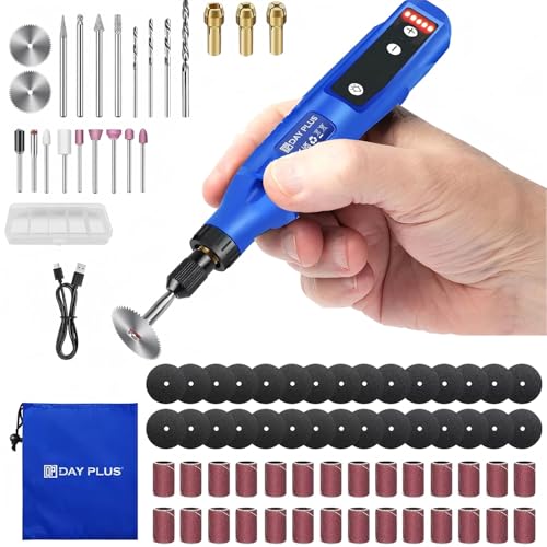 Mini herramienta giratoria con batería de 5 velocidades y carga USB con bolsa de almacenamiento, versátil herramienta de rotación de 3,7 V para lijar, pulir, taladrar, grabar, grabado, manualidades