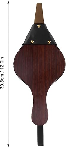 Miniatura 4 de EBTOOLS Fuelle de chimenea, fuelle de madera de 12 pulgadas, soplador de chimenea manual de madera con correa para colgar para acampar al aire