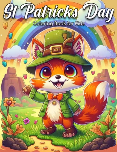 St Patricks Day Coloring Book For Kids: Cute Animals Leprechaun Outfit Illustrations to Color for Holiday Fun Activity Saint Patrick Lucky Clovers Coloring Pages Great Gift for Boys Girls image 2