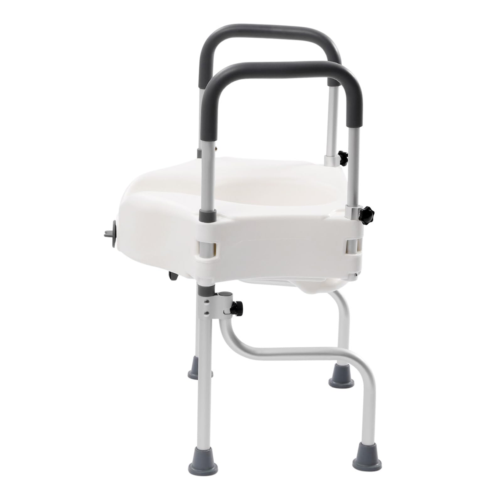 Podwyższenie deski sedesowej z podłokietnikami dla osób starszych, rama bezpieczeństwa WC z regulacją wysokości, rama bezpieczeństwa do toalety 150 kg, dla seniorów, osób niepełnosprawnych