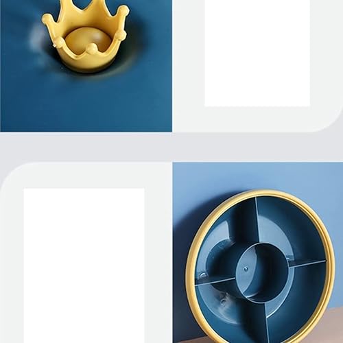 Miniatura 4 de Bandeja para servir aperitivos, diseño de doble capa para sala de estar con tapa, bandeja de frutas, bandeja creativa de plástico para dulces con