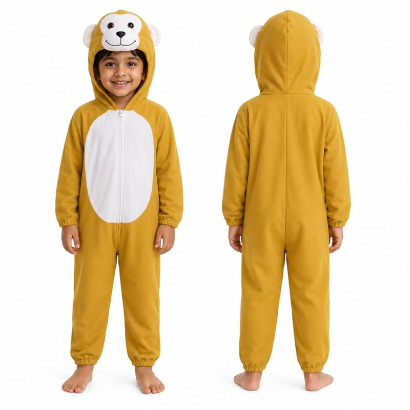 Image of Animal Costume for Kids | Plush Fancy Dress Costume for Boys & Girls |School Fancy Dress, Annual Day, Jungle Theme, Role Play, Halloween & Birthday Party