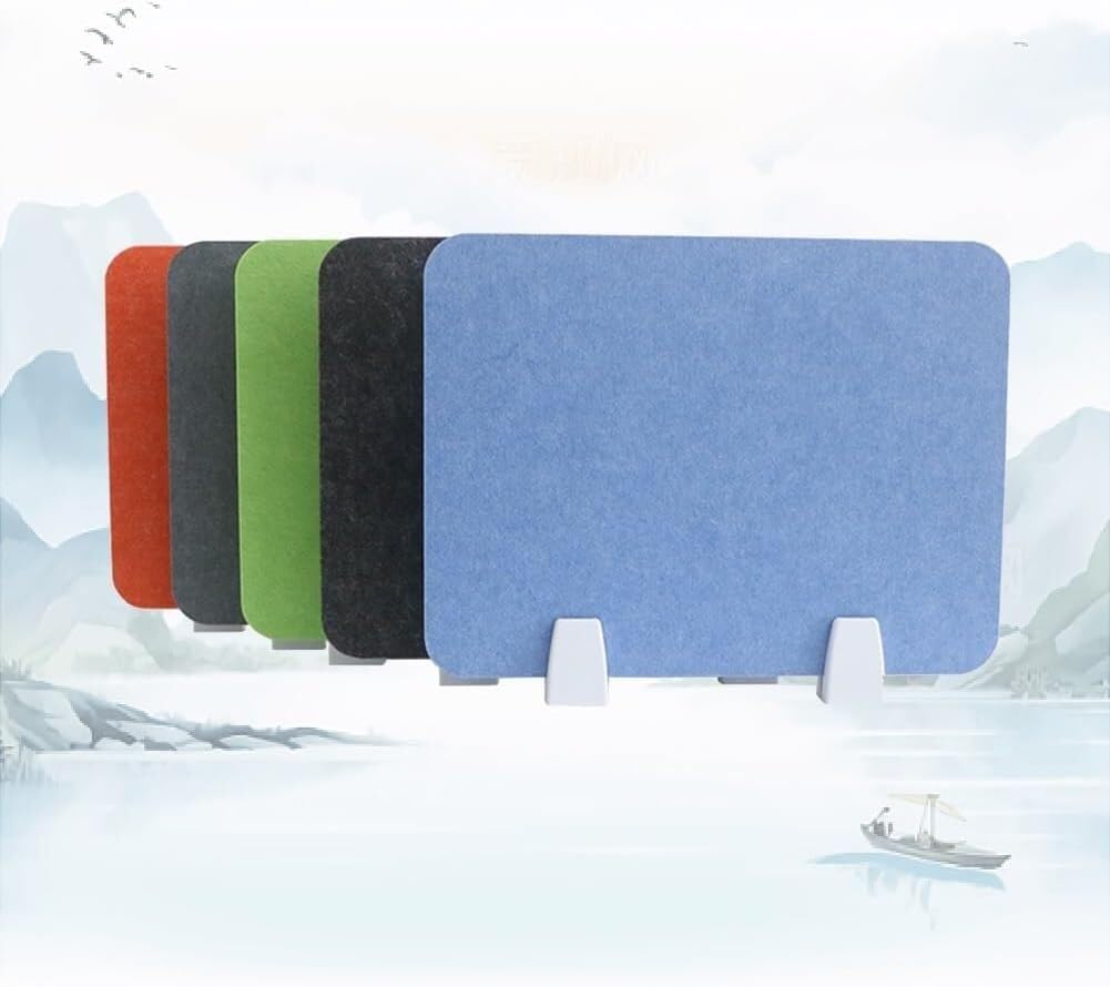 Confezione da 4 divisori acustici autoportanti, Pannelli fonoassorbenti per separare Gli spazi di Lavoro (Blu, 30x60 cm)