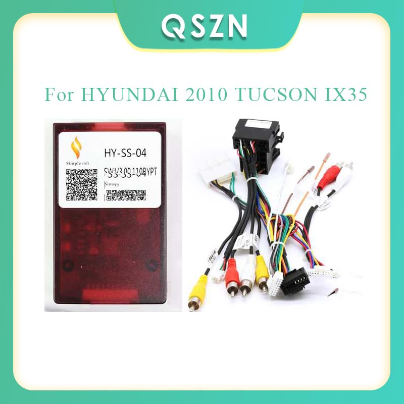 Car for Audio 16PIN Power Cord Adapter for Audio Power Harness with Canbus Box for Hyundai 2010 Tucson IX35 - (Color Name: Set)