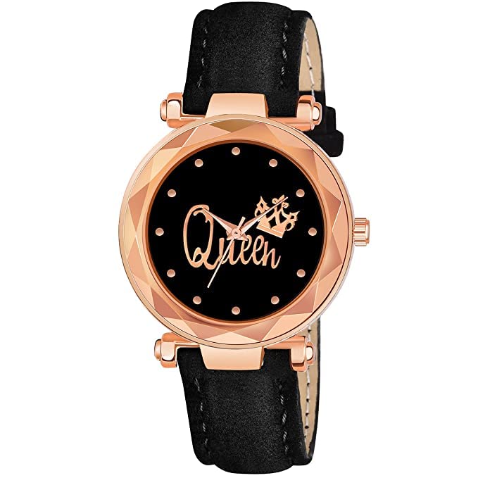 Endeavour Branded Analogue Stylish Queen Dial Leather Belt Watch for Women or Girls (Black) (B0B6VZJTQW) Amazon Price History, Amazon Price Tracker