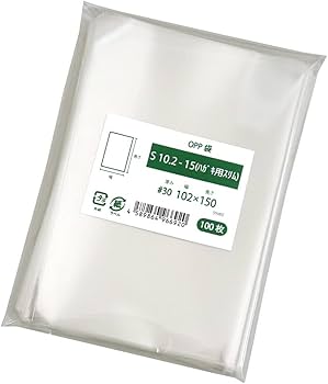 Amazon | OPP袋 ポストカード用 スリーブ テープなし 国産 102x150mm