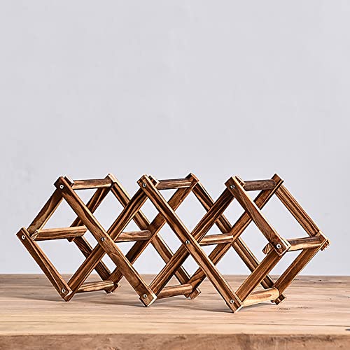 Soporte Plegable de Madera para 10 Botellas de Vino miniatura 1