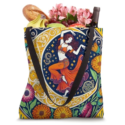Bolso Tote con ilustración Belly Dance art nouveau miniatura 4