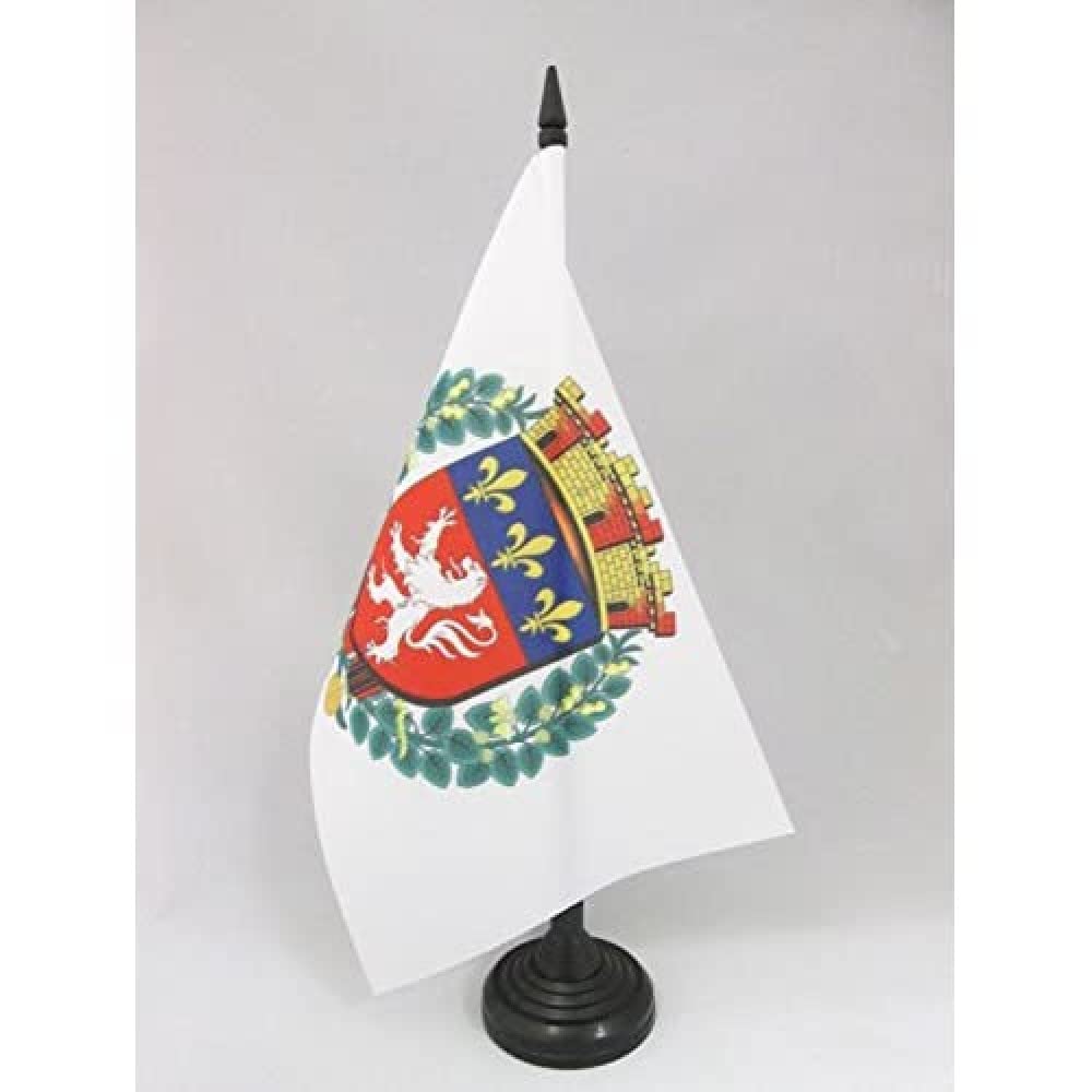 AZ FLAG Lyon City Table Flag 21 x 14 cm Small Office Flags 14 x 21 cm