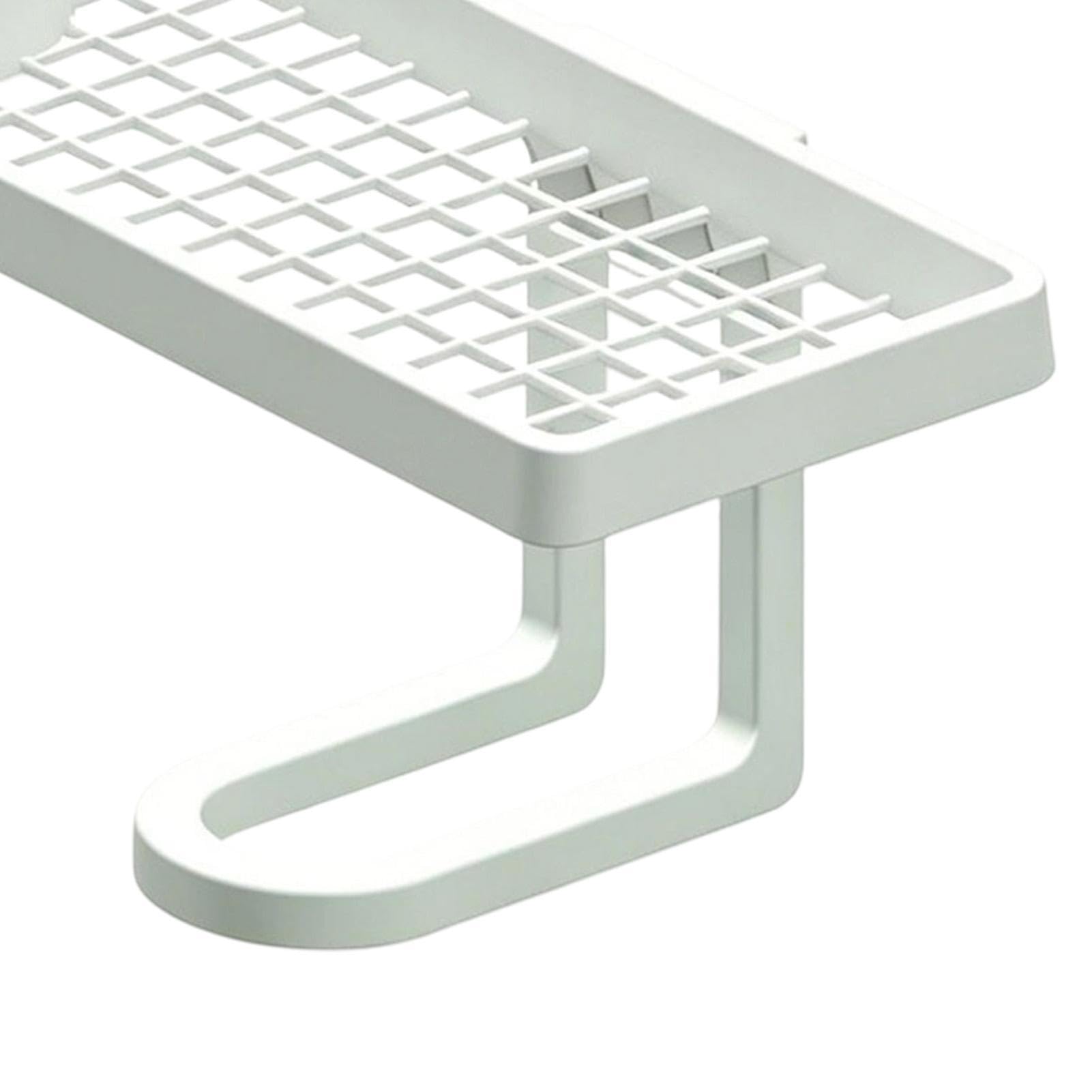 Generico Scaffale per lavello senza foratura, scaffale per rubinetto sopra il lavello, drenaggio facile, organizer da appoggio salvaspazios per cucina e bagno, 50x11x10 cm
