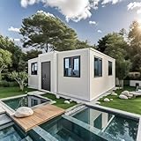 Casas diminutas prefabricadas para la venta, casa de contenedores extensible, plegable y modular con 2 dormitorios, 1 baño con cocina y casas pequeñas para vivir para adultos