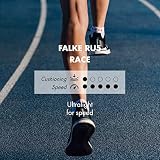 FALKE Mężczyźni Skarpety do biegania RU5 Race Short M Sso materiał funkcyjny przeciw pęcherzom cienkie 1 Para, Czarny Black-Mix 3010, 42-43