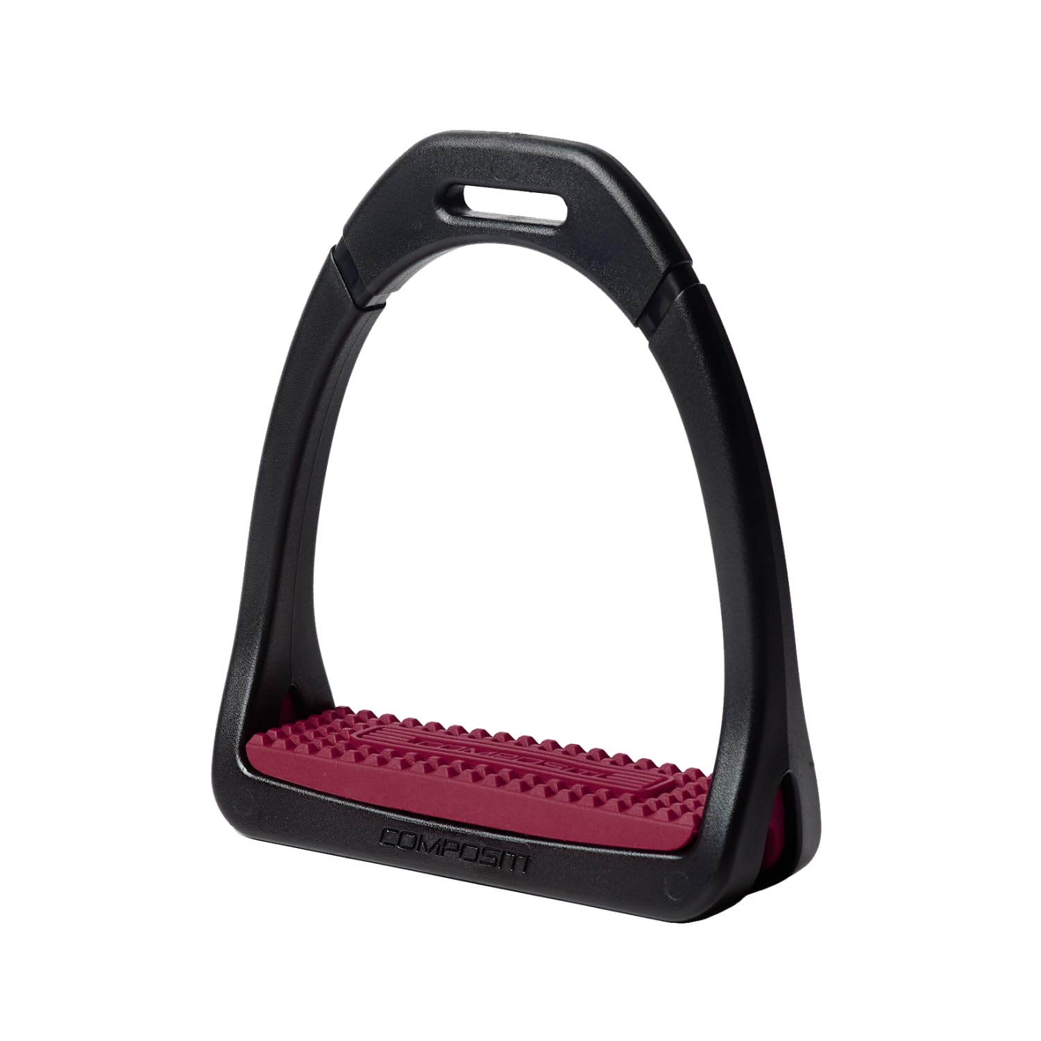 Étriers d'équitation COMPOSITI Premium Bordeaux Adulte - Léger, Semelle interchangeable, Résistant chocs et humidité