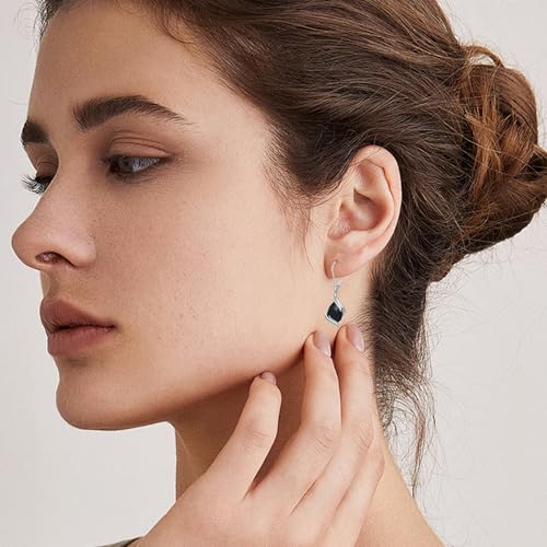 Teardrop Earrings for Women 925 Sterling Silver Gemstone Dangle Earrings Fine Jewelry Birthday Christmas Gifts for Women Mom2