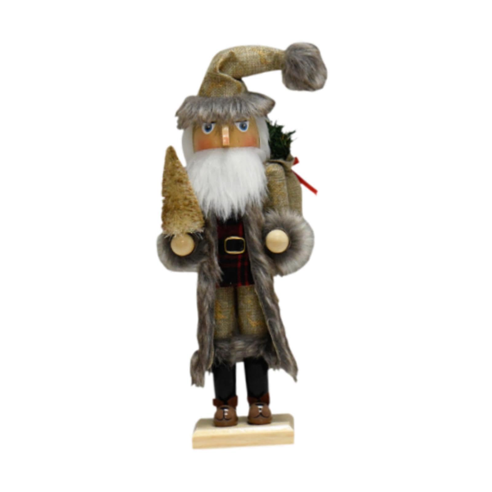 Kixzsaz Nutcracker Figurine Wooden Nutcracker Christmas Statue Indoor Decoration Centerpiece Winter Party Home Crafts Indoor Party Winter Table Centerpiece