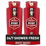 Old Spice Refreshing Body Wash for Men, 3X Defense, 24/7 Shower Fresh with Long Lasting Scent, Red Collection, Swagger with Cedarwood Scent, 24 oz (Pack of 2)