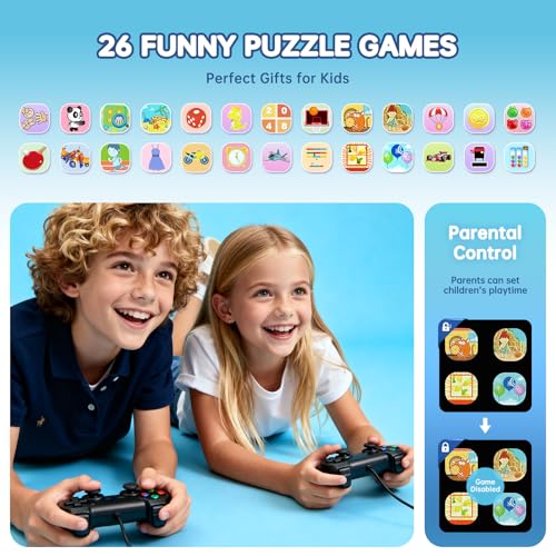 Image of Smart Watch for Kids with 26 Puzzle Games, HD Touch Screen Kids Watch, Camera, Music Player, Alarm Clock, Calculator, Pedometer, Learn Card - 12 /24hr Toys for Age 3-12 Year Old, Birthday Gift for Boys