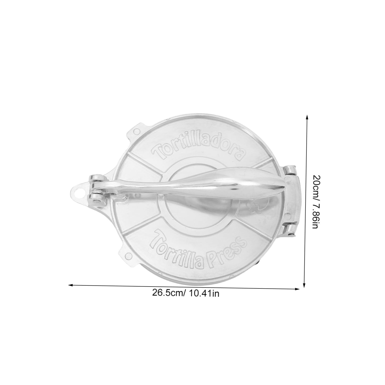 Ciieeo Tortilla Press presa per tortilla in alluminio di mais macchina per gnocchi Silver