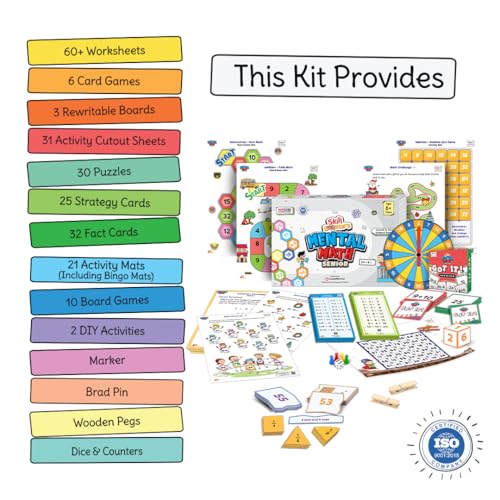 Image of ClassMonitor Senior Mental Math Kit for Ages 6+ | Challenging Math Activities for Kids | 180+ Activities| Boosts Numeracy and Logical Thinking | Developed by Expert Educators and Mathematicians