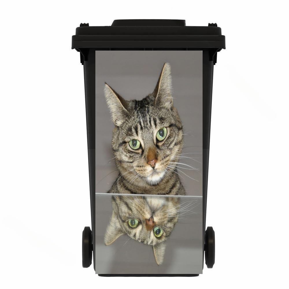 WRYXPL Large Animal Wheelie Bin Stickers, Waterproof PVC Self-Adhesive Dustbin Stickers, for Outdoor Waste Management Decor Decals