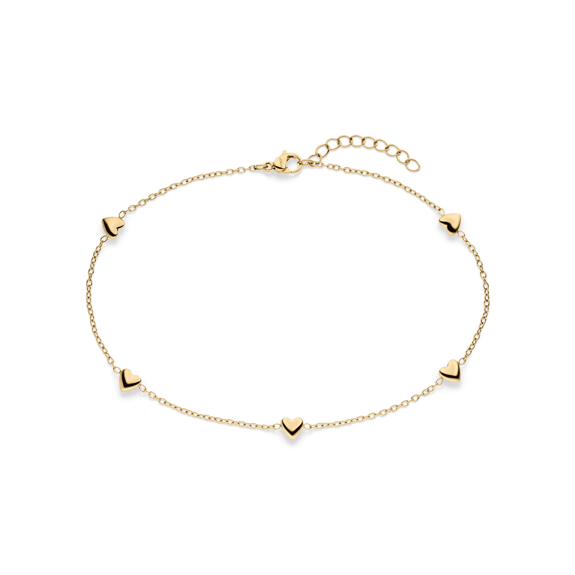 s.Oliver Damen Schmuck – Halsketten, Armbänder, Fußketten & Ohrstecker mit Herzen aus Edelstahl– Eleganter Schmuck für jeden Anlass und das perfekte Geschenk