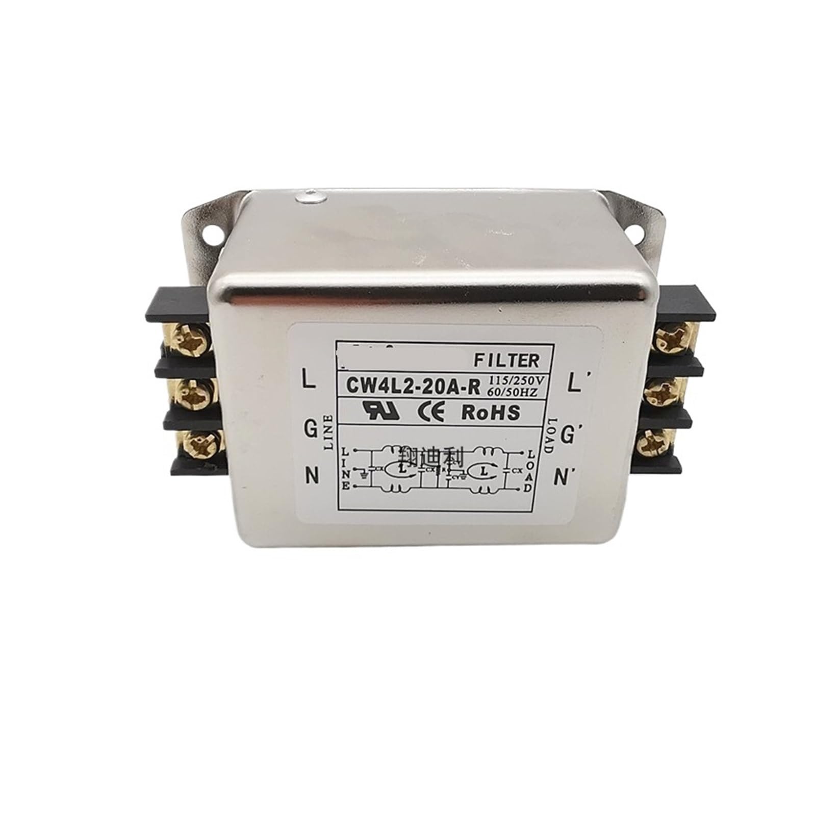 WBBAYDRFR Single-Phase Terminal Block Power Filter CW4L2-10A-R 220V 10A 20A 30A(CW4L2-20A-R 20A)