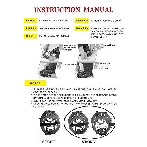 Crampon, Andoer 14 dentes, manganês, aço, crampons, nylon, correia, sapatos, antiderrapante, capa, o