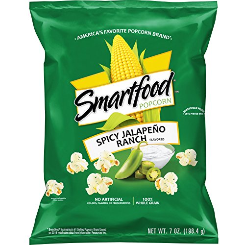 Smartfood Popcorn, Jalapeno Ranch, 7 Ounce