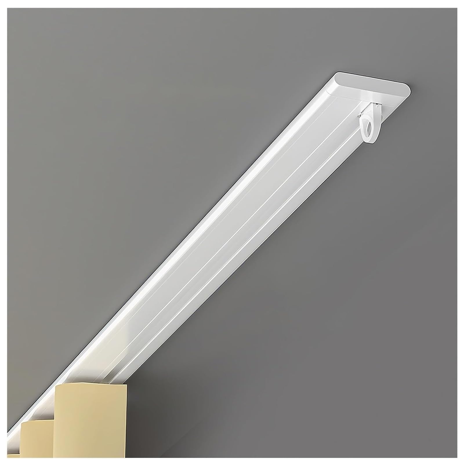 Ultra-Thin Aluminum Curtain Track Set, Silent Bedroom Ceiling Mounted Curtain Rail, Room Divider Curtains Rod For Privacy In Open Rooms(200cm/6.5ft (2 * 100cm))
