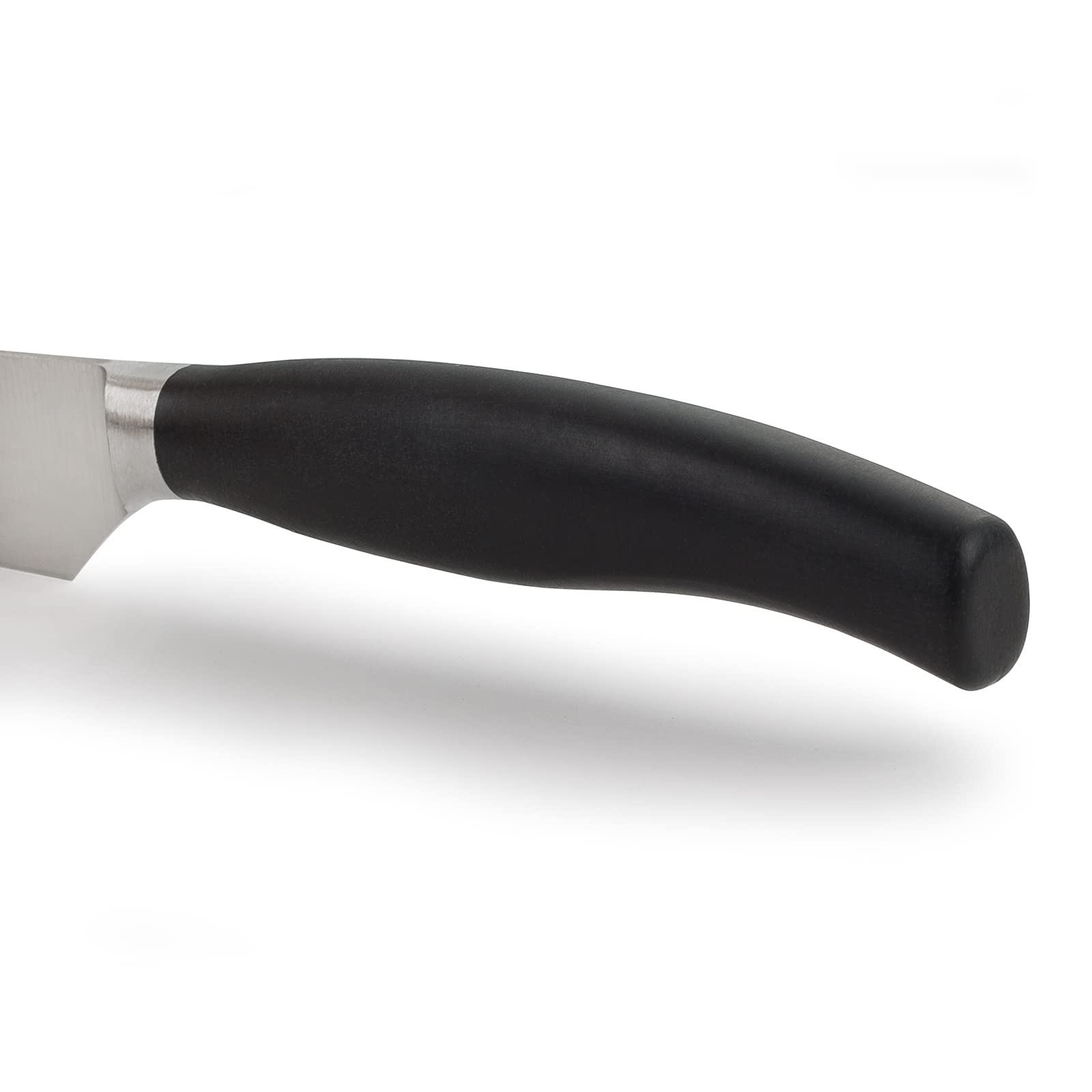 Arcos Serie Clara - Set 4 Cuchillos de Cocina (Mondador + Cocina + Chef + Tijeras) - Acero Inoxidable Forjado NITRUM - Mango Inyectado de Polipropileno - Color Negro
