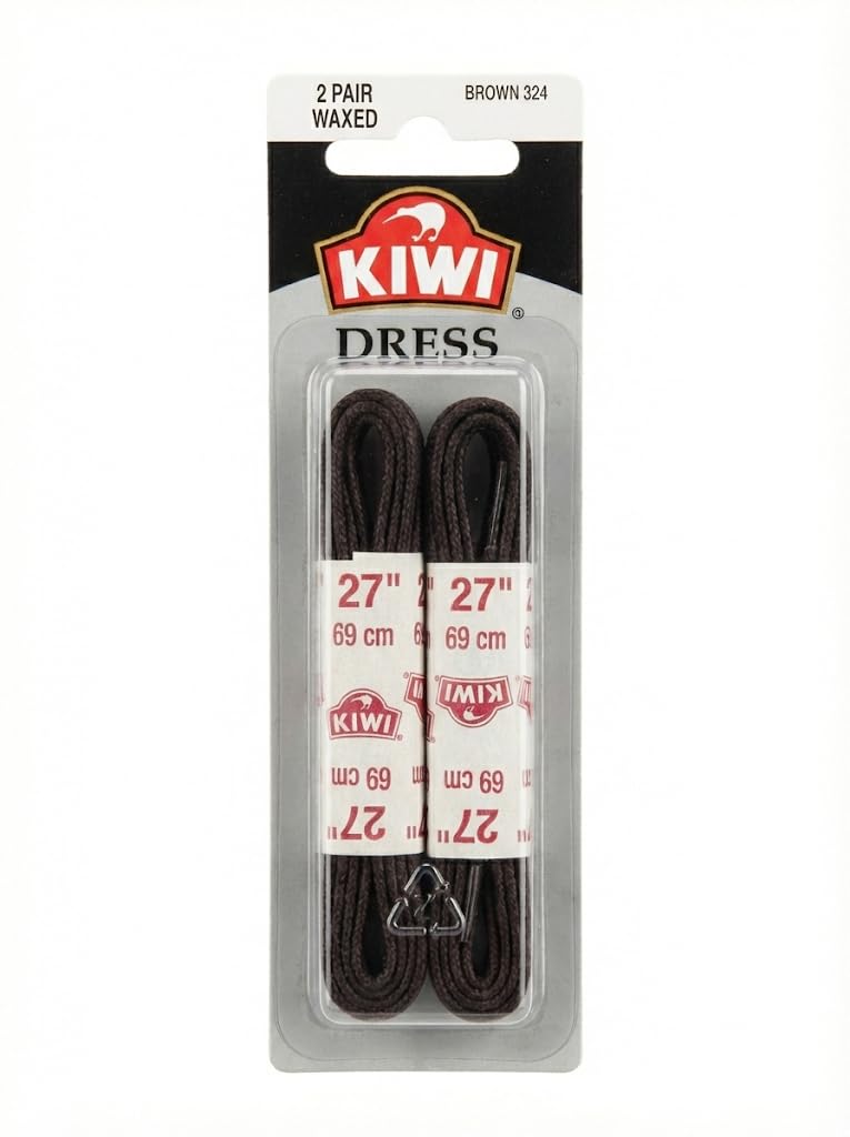 kiwi dress round laces brown 36 2 pairs Amazon.com: Kiwi Shoe laces, 27 in, wax brown, 1 ct : Clothing, Shoes &  Jewelry