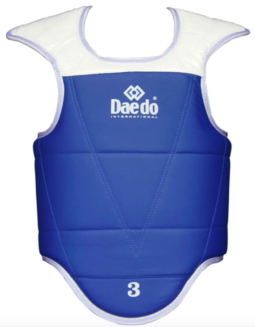 Daedo - Peto Taekwondo Reversible (Talla XS - 1) - Protector de Taekwondo para Niños y Adolescentes - Unisex - Rojo y Azul