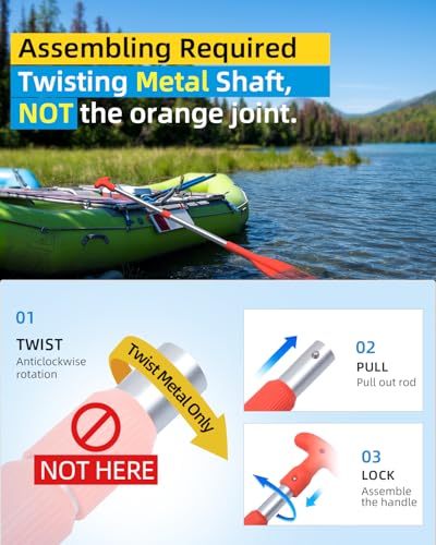 oceanbroad telescoping emergency paddle 213939-423939assembling required263939-543939 aluminium shaft for kayaking boating canoeing river tubing