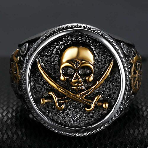 Jude Jewelers Stainless Steel Antique Vintage Skull Pirate Knife Death Halloween Cocktail Party Biker Ring4
