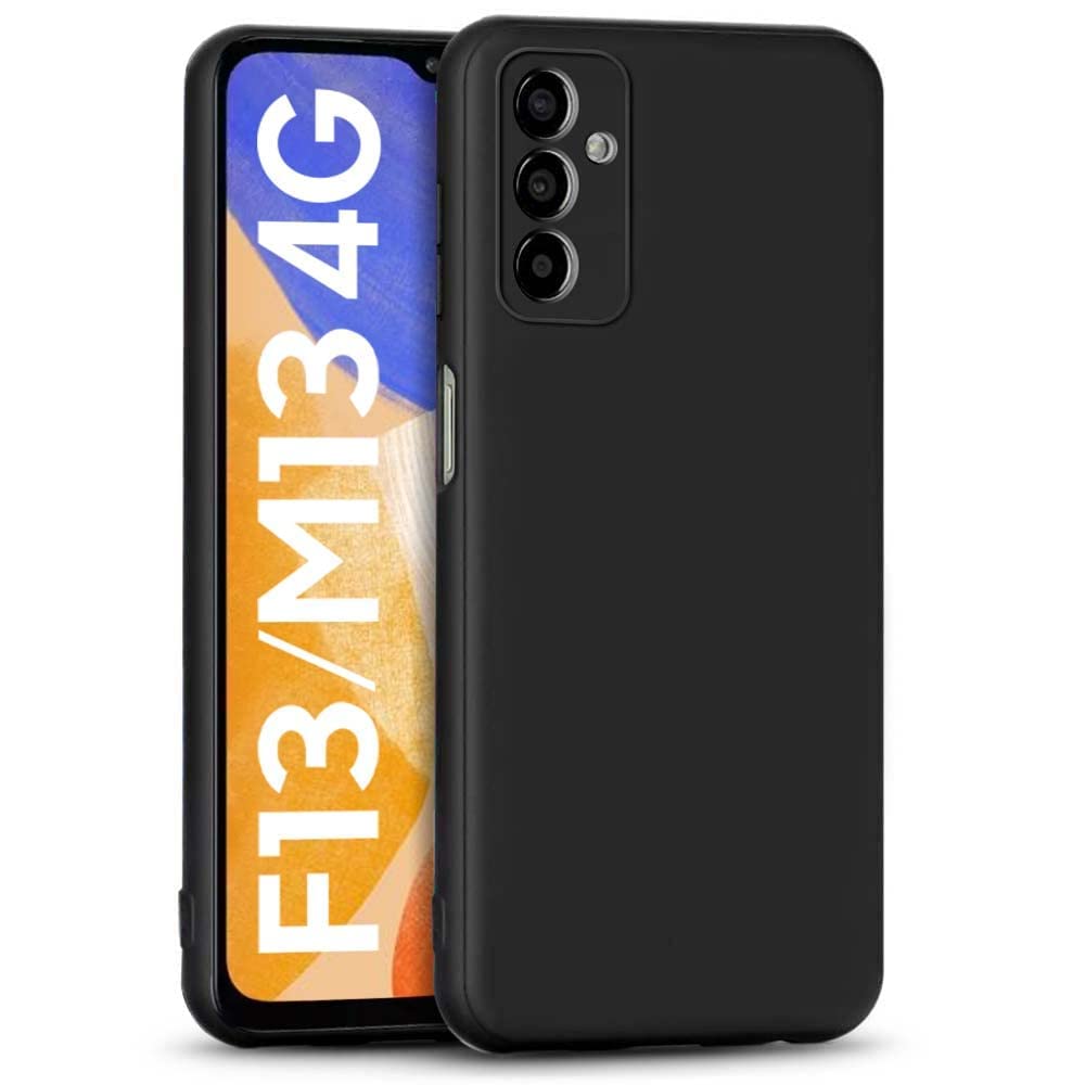 Phone Case for Samsung Galaxy M13 4G / Galaxy F13 - Black, Silicone, Matte, Flexible, Screen Lip Protection