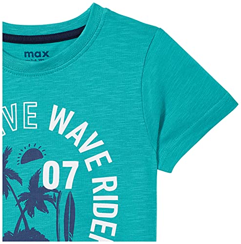 Image of Max Boys Typographic Print Crew Neck T-Shirt